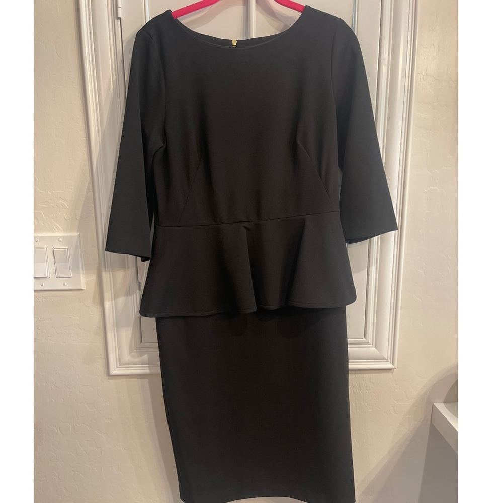 Calvin Klein Black Peplum Dress